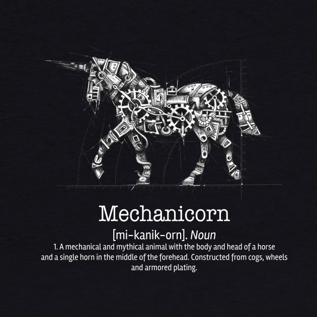 Mechanicorn - The Original Steampunk Unicorn Shirt by Squidoodle